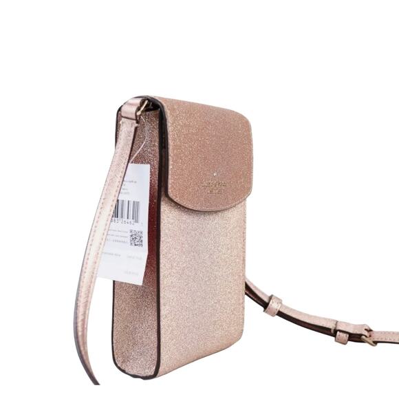 KATE SPADE GLITTER TOTE, UNIVERSAL LAPTOP SLEEVE, & PHONE CROSSBODY IN ROSE GOLD - Picture 8 of 10